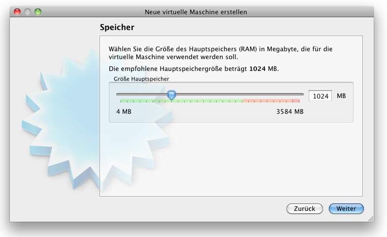 VirtualBox - Arbeitsspeicher - Mac OS X Snow Leopard 10.6
