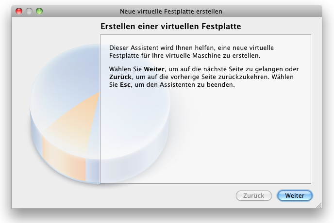 VirtualBox - Neue virtuelle Festplatte - Mac OS X Snow Leopard 10.6