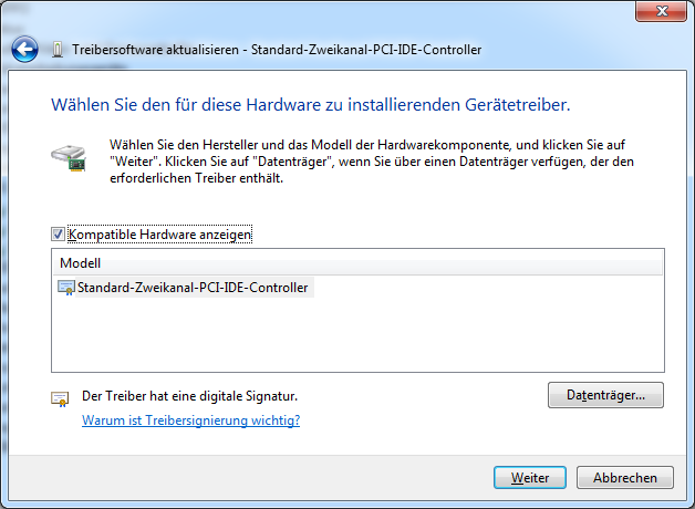MacBook (Pro) AHCI Treiber-Installation unter Windows 7
