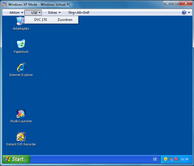 Dazzle DVC170 - Windows XP-Modus Zuordnung
