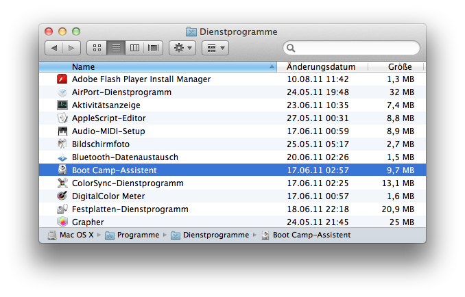 Gemeinsame Datenpartition (FAT) unter Mac OS Lion und Windows
