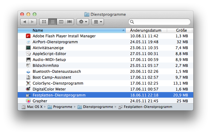 Gemeinsame Datenpartition (FAT) unter Mac OS Lion und Windows