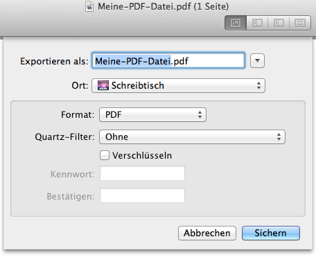 Mac OS - PDF Dateien verkleinern / optimieren