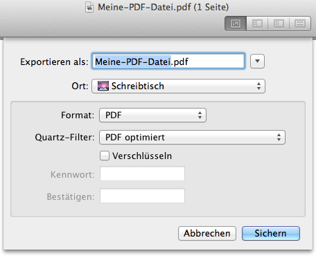 Mac OS - PDF Dateien verkleinern / optimieren