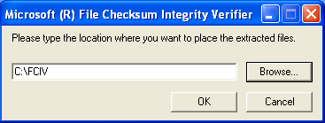 Windows - MD5 Checksume - FCIV Installation