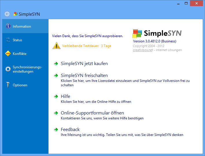 Outlook Synchronisation ohne Exchange - SimpleSYN