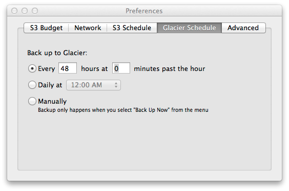 Mac OS – Datensicherung mit Arq - Glacier Schedule