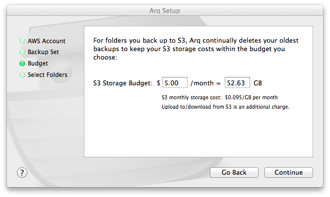 Mac OS – Datensicherung mit Amazon S3 - Arq Budget