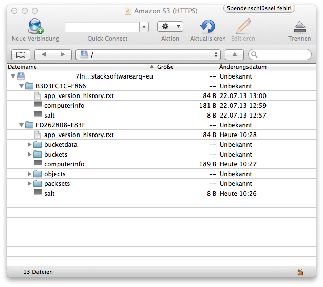 Mac OS – Datensicherung mit Arq - S3 Buckets in Cyberduck