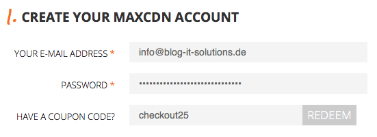 5 Minuten WordPress CDN Installation mit MaxCDN - Gutschein
