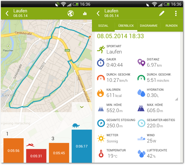 Endomondo - Soziale Fitness App im Test - Workout
