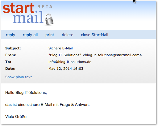 StartMail im Test - Verschlüsselte E-Mails - Online Nachricht