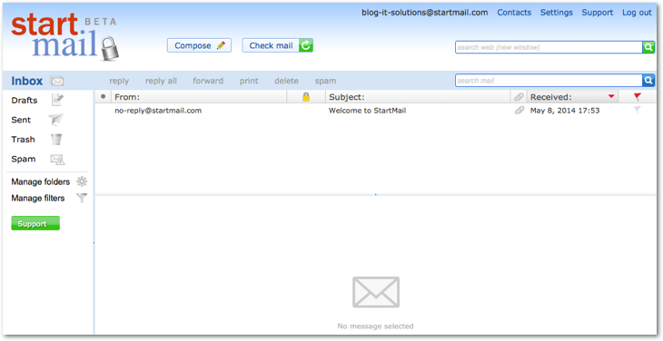 StartMail im Test - Verschlüsselte E-Mails - Startseite