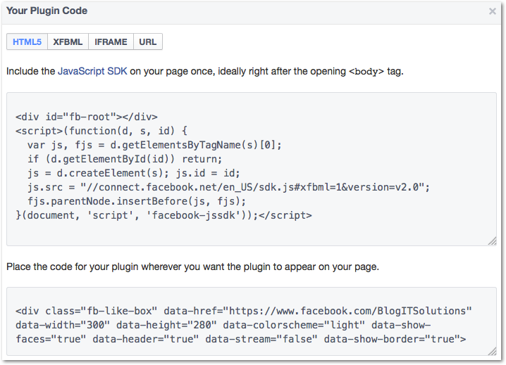 Facebook Like Box in WordPress richtig als Widget einbinden - Code