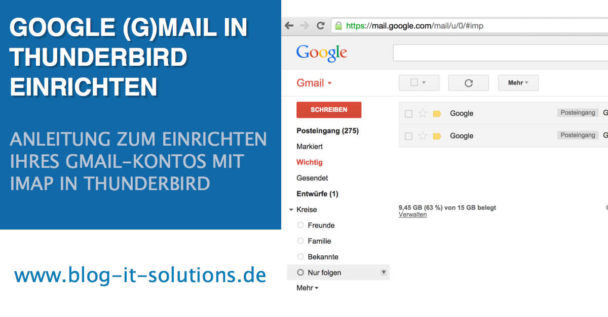 thunderbird email settings for gmail