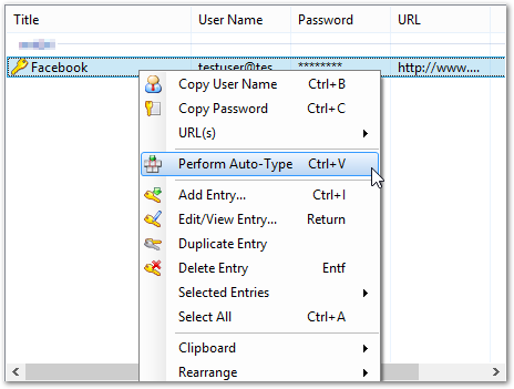 KeePass - Passwort Safe für Windows - Auto Type