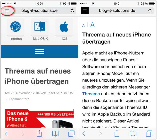 5 nützliche iPhone Tipps - Safari ohne Werbung