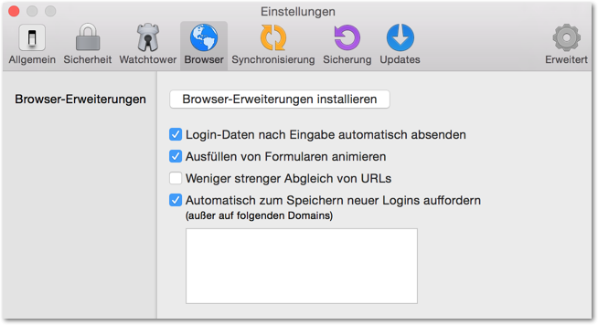 Mac OS - Passwort Manager - Browser Erweiterung