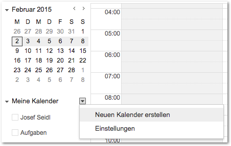 iCloud Kalender und Outlook gemeinsam nutzen - Google Kalender anlegen