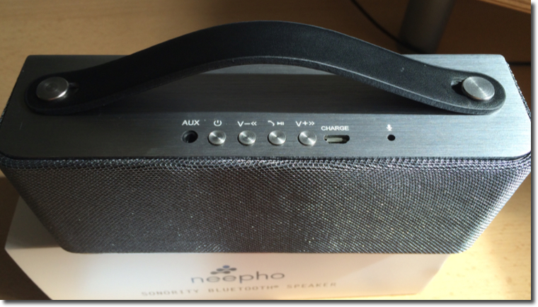Der Neepho Sonority im Test - Bluetooth Speaker - Bedienelemente
